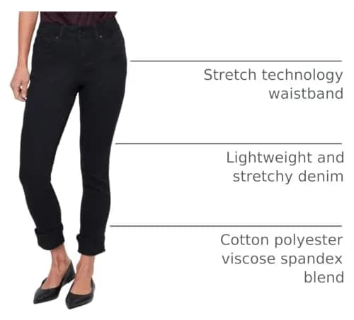 Royalty For Me Womens Petite Skinny Ankle Jeans 16 | Sustainable Stretch Mid-Rise Fit thumbnail 3