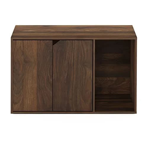 Furinno Peli Litter Box Enclosure, Columbia Walnut | Modern Hidden Cat Furniture (70-120 chars) thumbnail 5