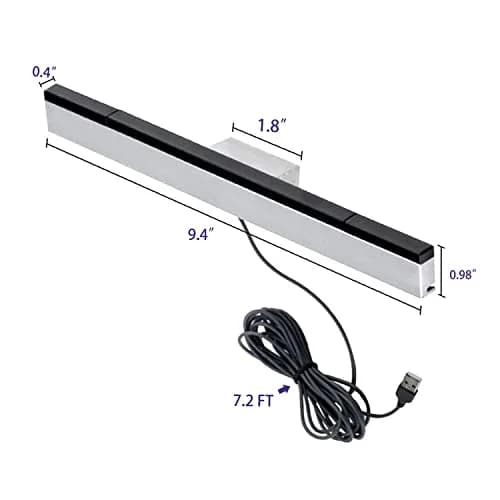 Xahpower USB Sensor Bar for Wii & Wii U | 7.2ft Cable, Plug & Play thumbnail 2