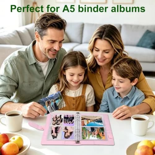 WITHYU Card Document Sleeve 80 Pack | Double-Sided 4 Pocket A5 Binder Sheets for Trading Cards thumbnail 7