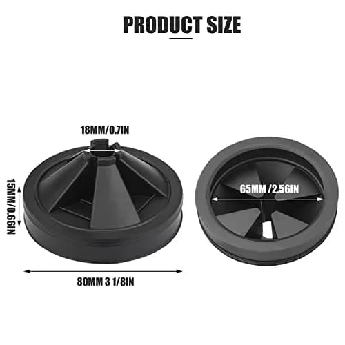 Mellbree Garbage Disposal Splash Guards 2-Pack 3 1/8" | Quiet Collar Cover for EZ Installation Disposers thumbnail 2