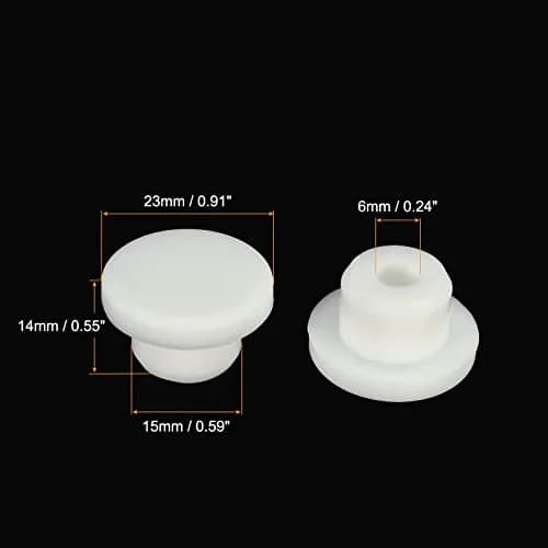 MECCANIXITY Silicone Rubber Hole Plug White 14-15mm | Flexible Lab & Home Seal thumbnail 3