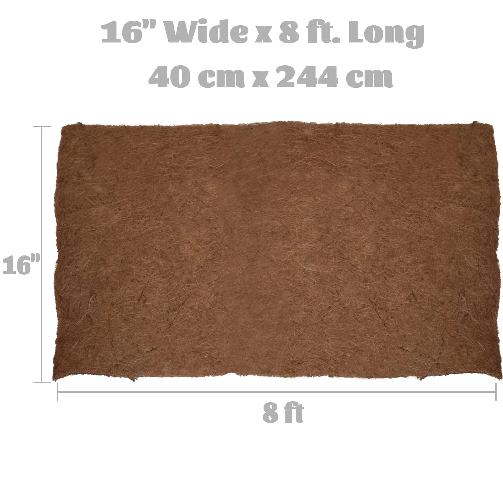 MIOHNAN Natural Coco Coir Fiber Liner Roll Sheet - 16 x 96 inch - view 2