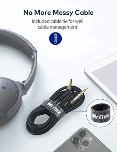 Mr Rex 3.5mm to 2.5mm Aux Cable Cord [2-Pack, 1.5m+2m] | Clear Stereo Sound for Bose, JBL Headphones thumbnail 6
