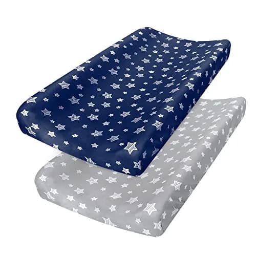 Moonsea Changing Pad Cover for Boys Girls | Soft Unisex Diaper Change Table Sheets thumbnail 1