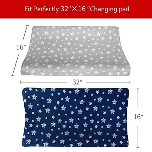Moonsea Changing Pad Cover for Boys Girls | Soft Unisex Diaper Change Table Sheets thumbnail 5
