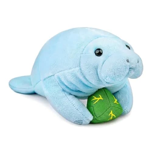 Frankiezhou Home Manatee Plush Toy - Blue 7 inch | Realistic Marine Animal Plush Gift for Kids thumbnail 1