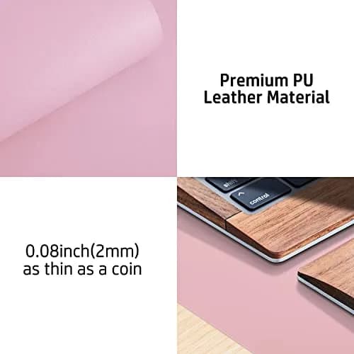 Aothia Leather Desk Pad Protector - Large Mouse Pad, Non-Slip PU Leather Blotter 91cm x 43cm (36" x 17") | Protects Desks from Scratches, Spills, and Heat thumbnail 7