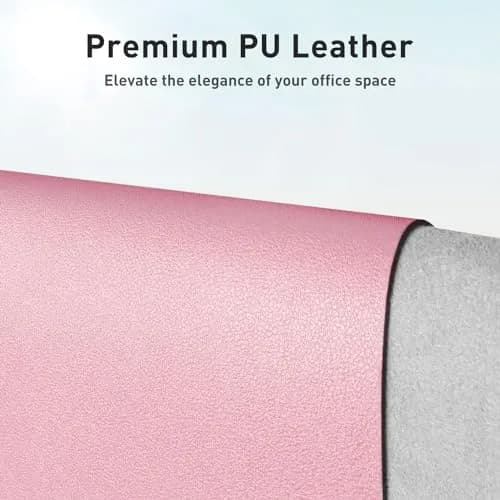 Aothia Leather Desk Pad Protector - Large Mouse Pad, Non-Slip PU Leather Blotter 91cm x 43cm (36" x 17") | Protects Desks from Scratches, Spills, and Heat thumbnail 2
