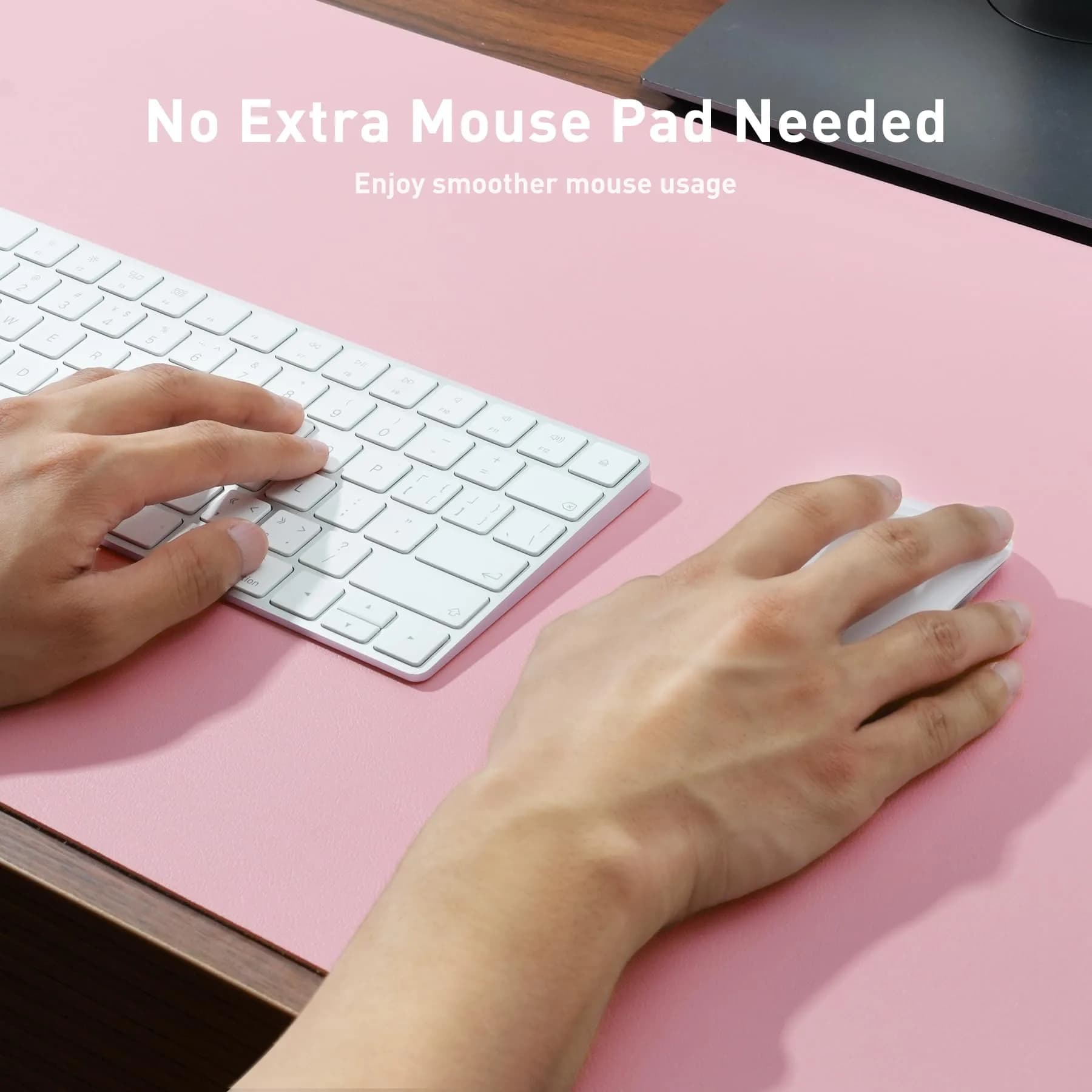 Aothia Leather Desk Pad Protector - Large Mouse Pad, Non-Slip PU Leather Blotter 91cm x 43cm (36" x 17") | Protects Desks from Scratches, Spills, and Heat - view 4