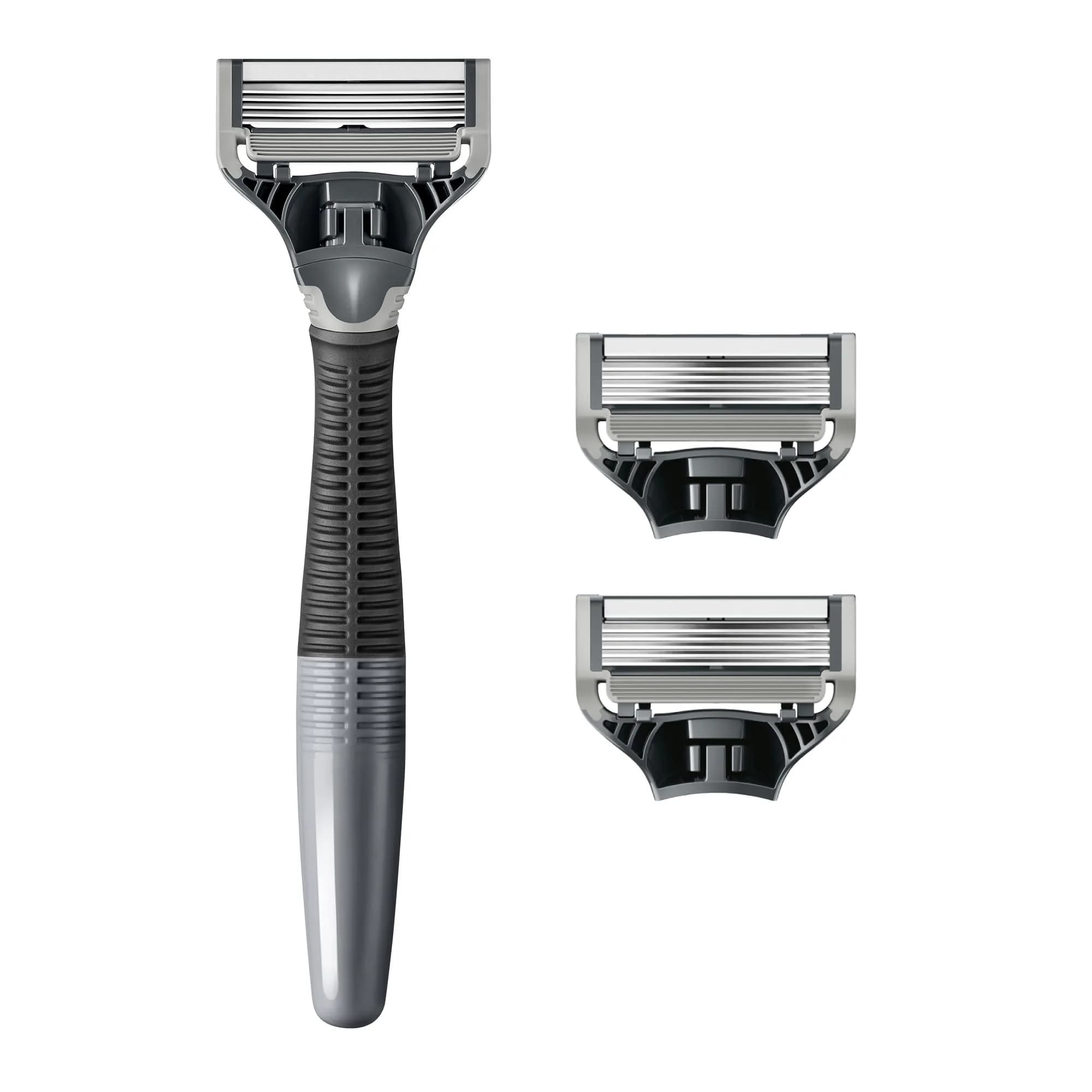 Harry's Original Shaving Kit for Men - Winston Handle & 3 German-Engineered Blades | Charcoal - view 2