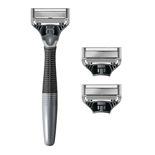 Harry's Original Shaving Kit for Men - Razor Handle and 3 Razor Blade Refill Cartridges - German Engineered - Charcoal | 5-Blade Cartridge Razor thumbnail 2