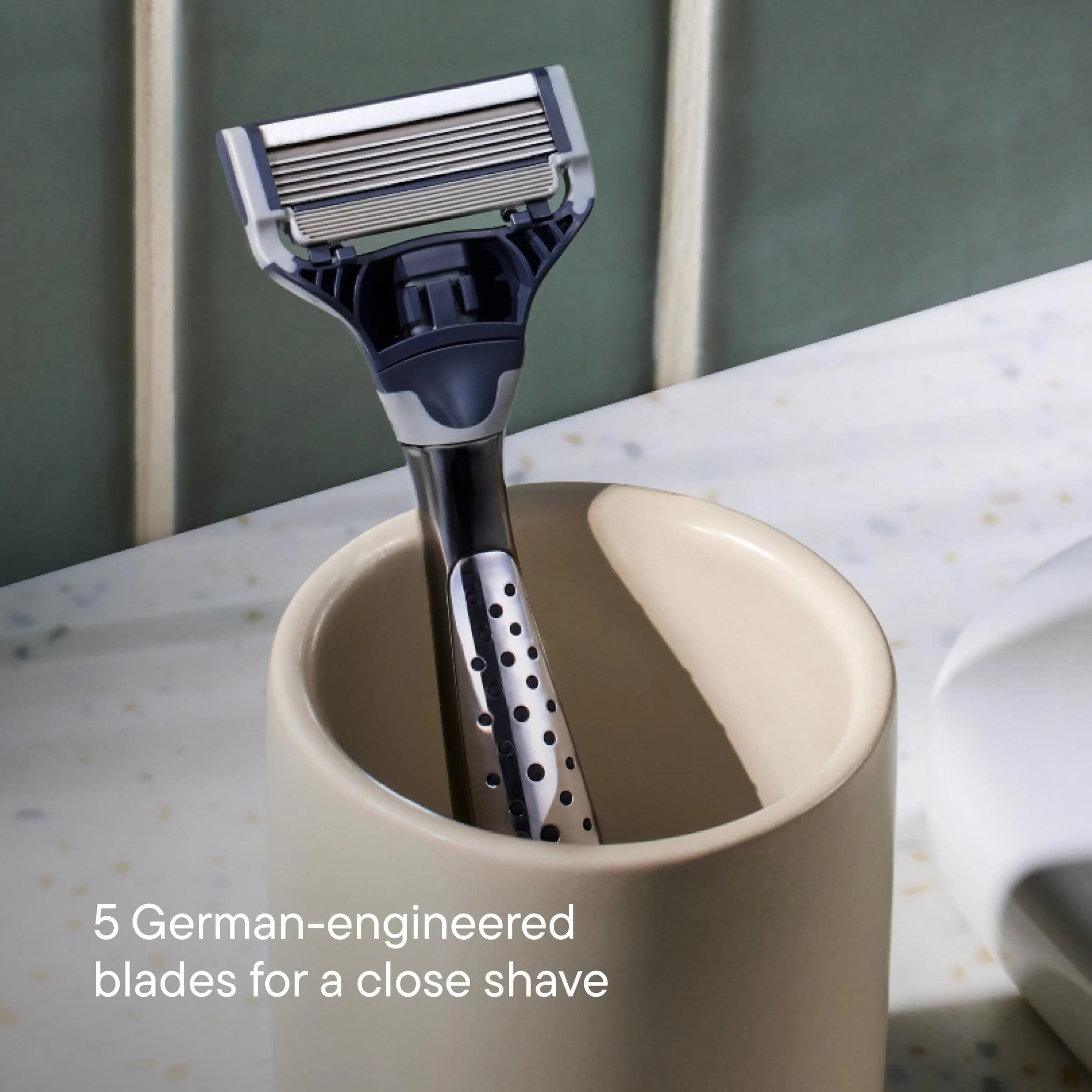 Harry's Original Shaving Kit for Men - Winston Handle & 3 German-Engineered Blades | Charcoal - view 4