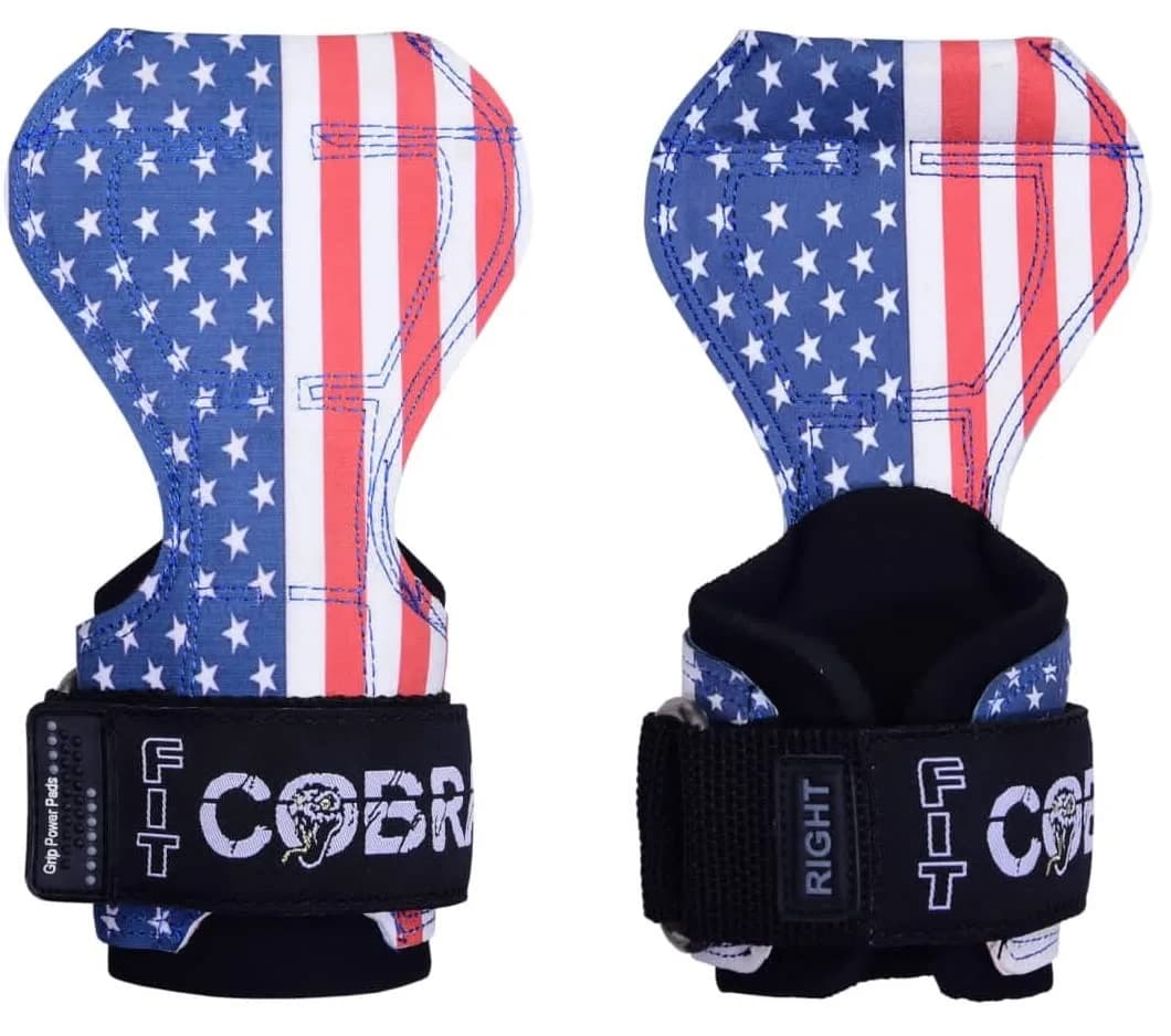 Cobra Grips FIT USA FLAG Leather Weight Lifting Gloves with Wrist Wraps - 4.25-7.0" Wrist - view 2