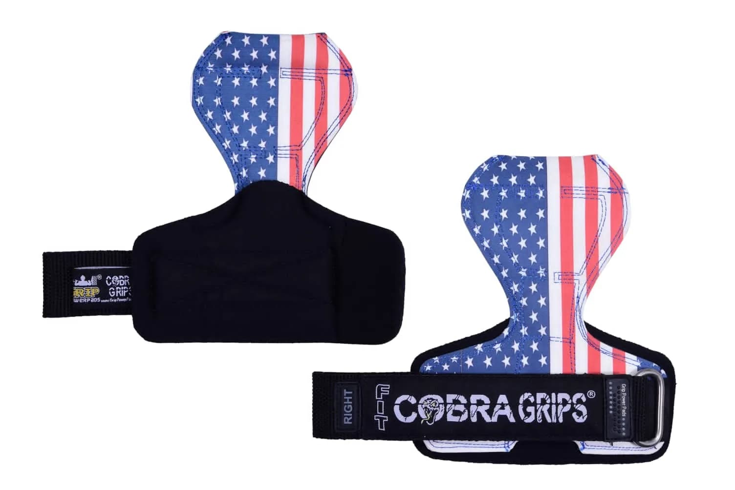 Cobra Grips FIT USA FLAG Leather Weight Lifting Gloves with Wrist Wraps - 4.25-7.0" Wrist - view 3