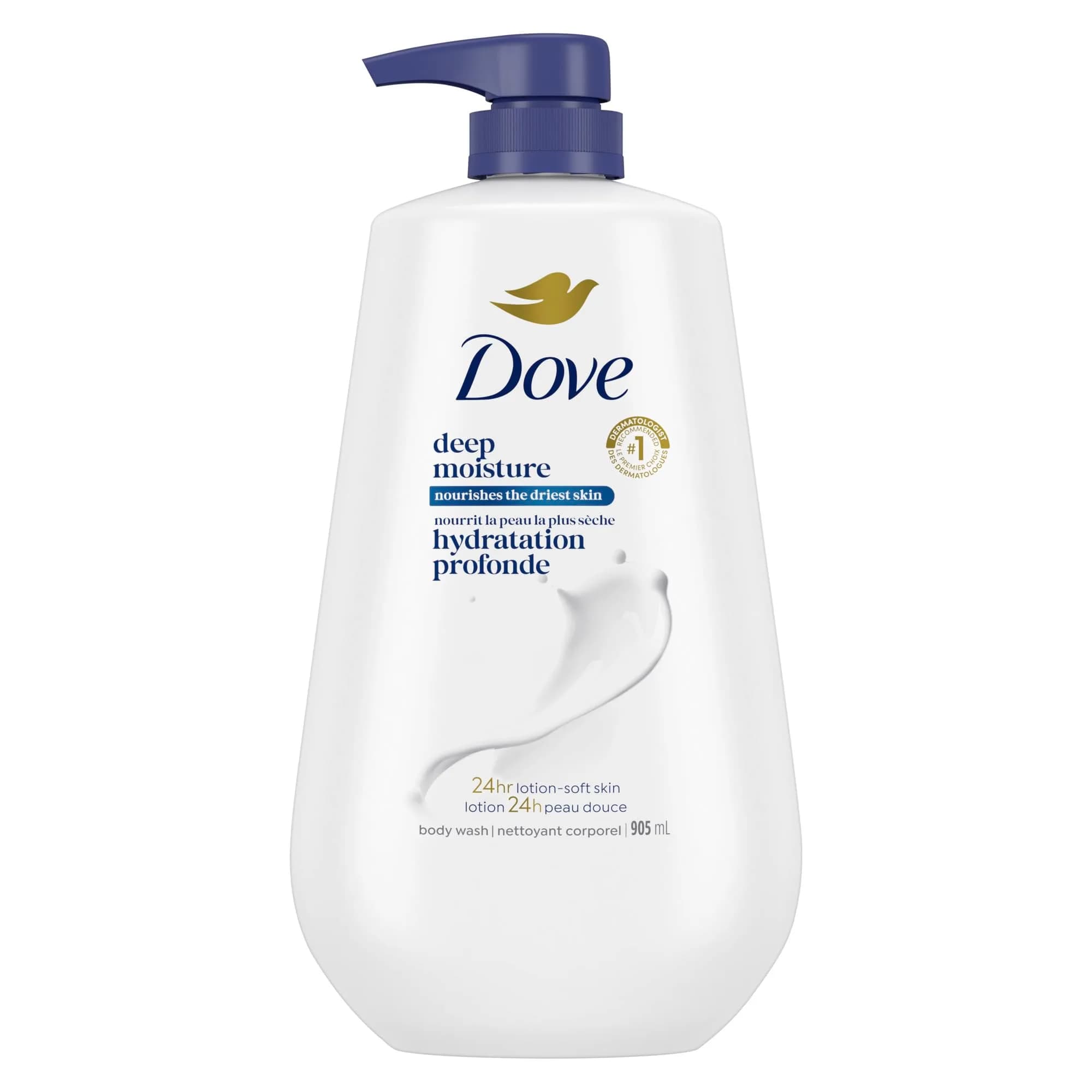 Dove Deep Moisture Body Wash with Pump 2757ml (91.8 Fl Oz) | Dermatologist Recommended for Soft Skin - main product image