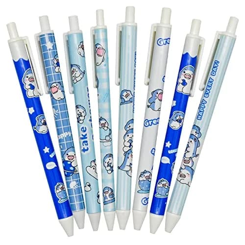 Maydahui 12 PCS Blue Baby Shark Gel Pen | Smooth, Fine Point, Cartoon Animal Design thumbnail 7