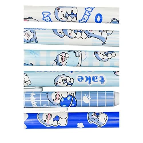 Maydahui 12 PCS Blue Baby Shark Gel Pen | Smooth, Fine Point, Cartoon Animal Design thumbnail 3