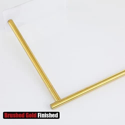 JQK Hand Towel Holder Stand Brushed Gold 12 Inch Bar | Modern Free Standing Countertop Rack thumbnail 7