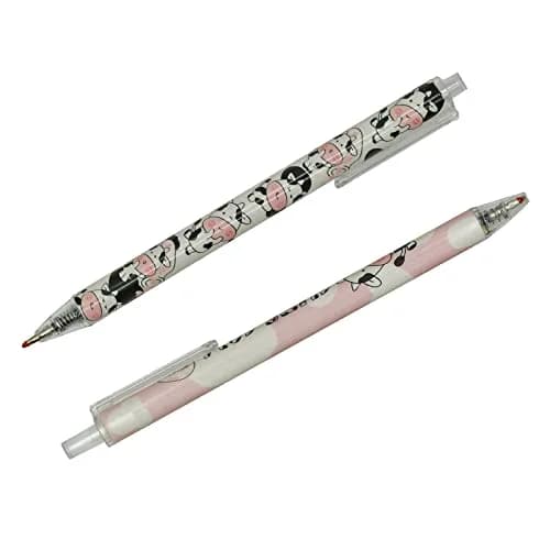 Maydahui 12 PCS Milk Cow Gel Pen 0.5 mm Black Ink | Cute Animal Design for Smooth Writing thumbnail 8
