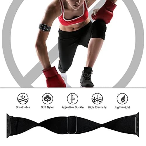 IFCASE Elastic Arm/Ankle Band for Apple Watch 49mm 46mm 45mm 44mm | Breathable Nylon, Adjustable, Water-Resistant thumbnail 3