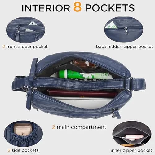 VOLGANIK ROCK Crossbody Bag for Women with Tassel | Soft PU Leather, 10.2" x 8.3" x 3.1" | Adjustable Strap thumbnail 4