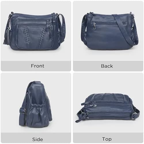 VOLGANIK ROCK Crossbody Bag for Women with Tassel | Soft PU Leather, 10.2" x 8.3" x 3.1" | Adjustable Strap thumbnail 3