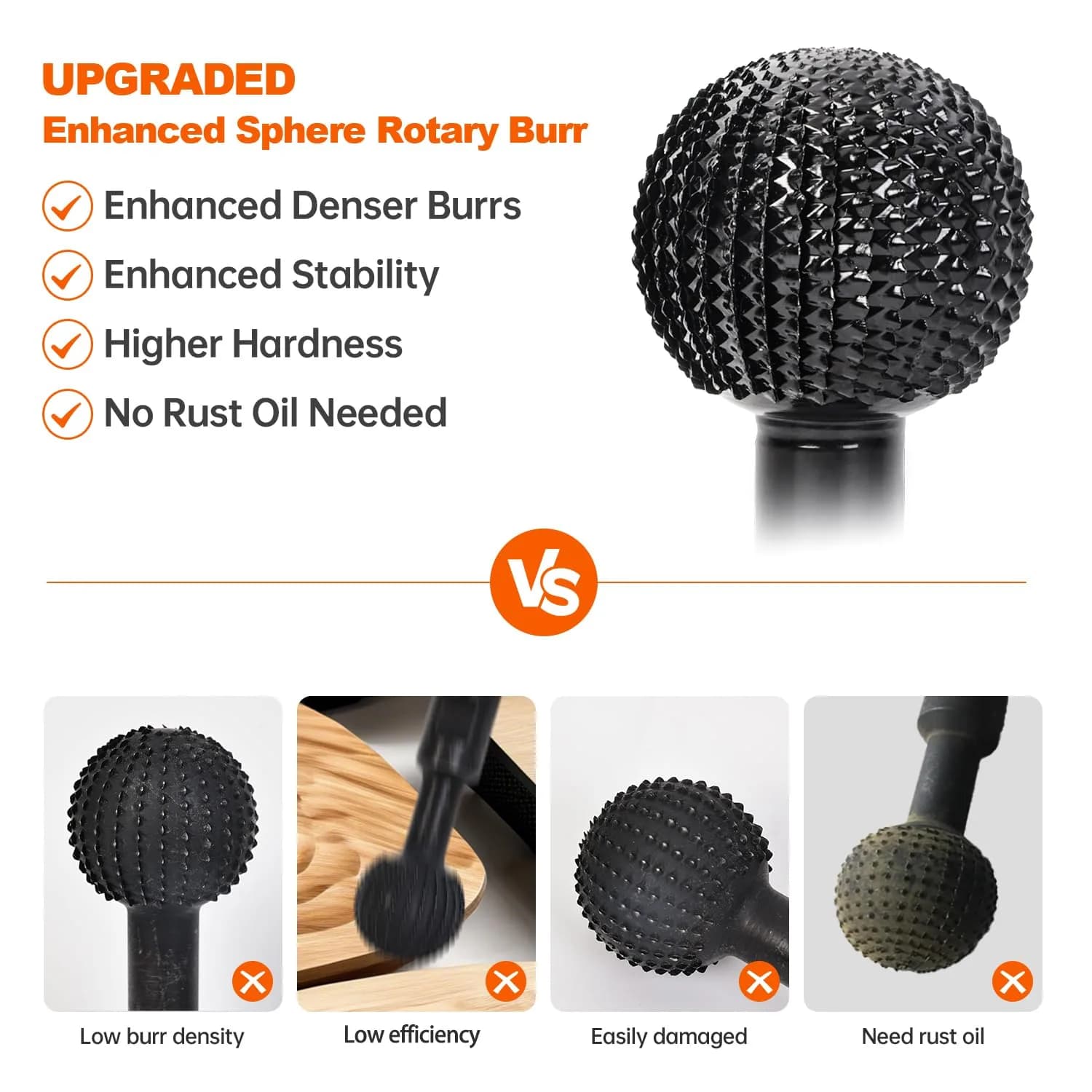 Pomsare Wood Sanding Ball Gouge Disc with 5/8-11 Threads for 4.5-5 Inch Angle Grinders | Power Carving Tool for Wood - view 6