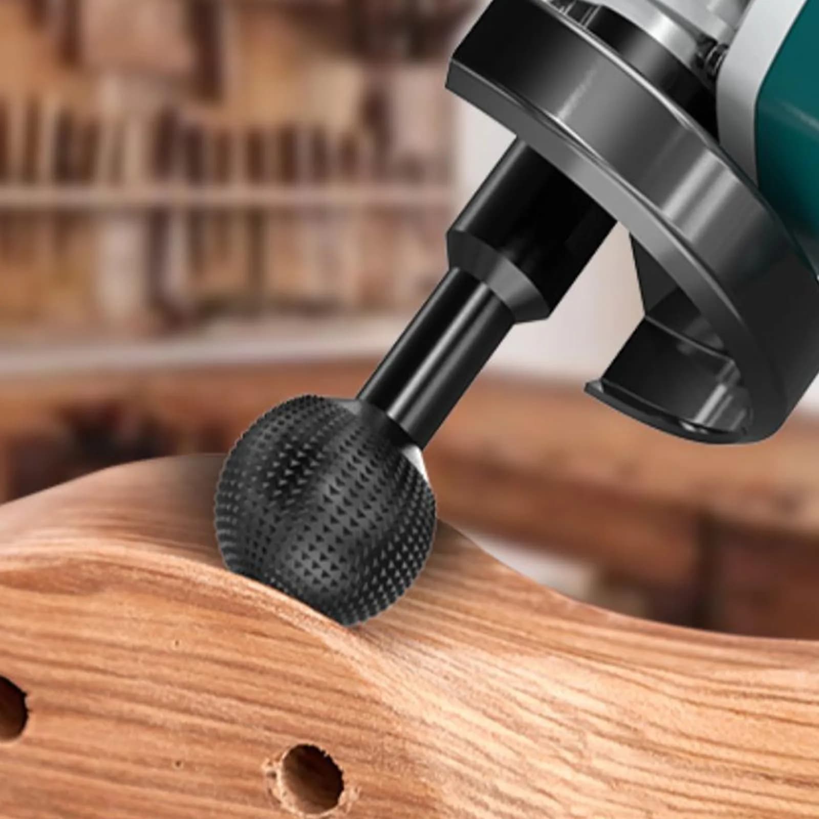 Pomsare Wood Sanding Ball Gouge Disc with 5/8-11 Threads for 4.5-5 Inch Angle Grinders | Power Carving Tool for Wood - view 7