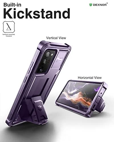 Dexnor Galaxy Note 20 Ultra 5G Case with Screen Protector & Kickstand | Heavy Duty Military Grade Shockproof Cover thumbnail 4