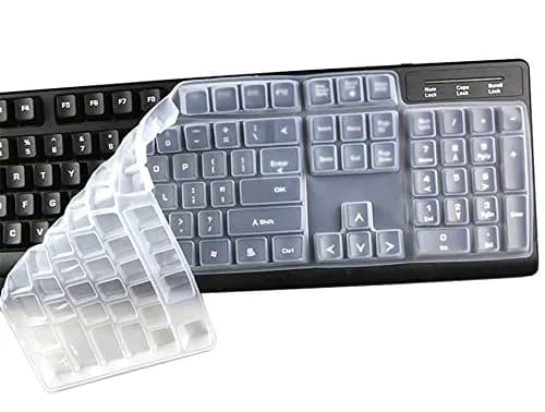 UHamn Clear Silicone Keyboard Skin Cover for Logitech K845 Mechanical Illuminated Keyboard | Dustproof & Waterproof thumbnail 1