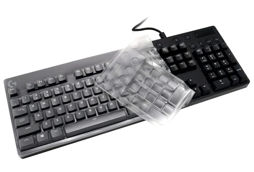 UHamn Clear Silicone Keyboard Skin Cover for Logitech G213 G610 G810 G512 G413 K840 Gaming Keyboards | US Layout — Clear 1