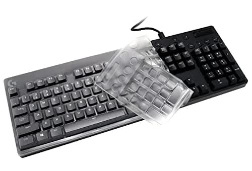 UHamn Clear Silicone Keyboard Skin Cover for Logitech G213 G610 G810 G512 G413 K840 Gaming Keyboards | US Layout thumbnail 1
