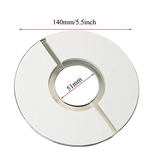 PZRT 2pcs Wall Split Flange Stainless Steel 51mm | Rust-Proof Water Pipe Cover thumbnail 3