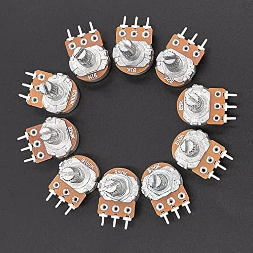 Taiss 30pcs 10K Ohm Potentiometer | Rotary Linear Taper Volume Control with 15mm Shaft thumbnail 4