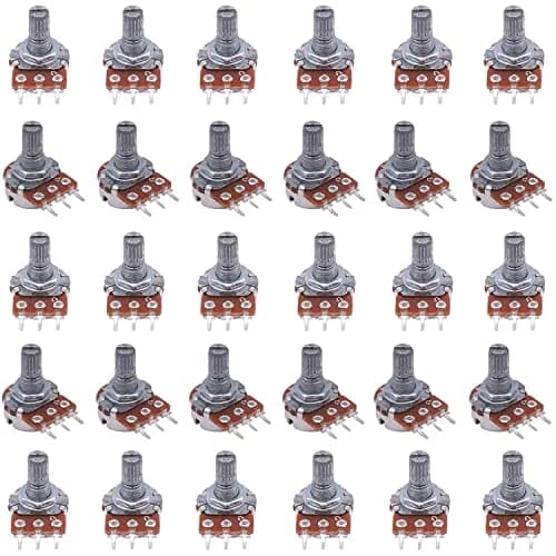 Taiss 30pcs 1M Potentiometer Variable Resistors 3 Terminals | Linear Taper Rotary Audio B Type thumbnail 4