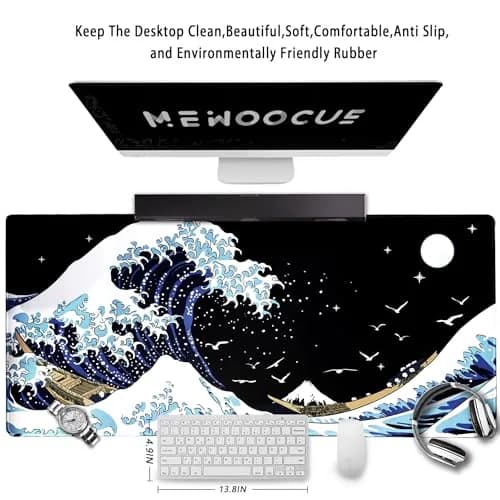 MEWOOCUE® Japanese Anime Gaming Mouse Pad XXL 88cm x 40cm (35.4 x 15.7 in) | Waterproof, Non-Slip, Smooth Surface thumbnail 2