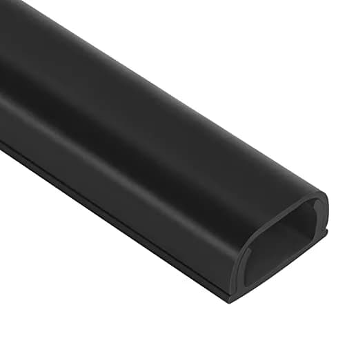 ZhiYo 68" Cord Covers for Wires on Wall, Black Cord Hider, 0.95"W x 0.47"H | Paintable & Cuttable Wall Cable Raceway thumbnail 1