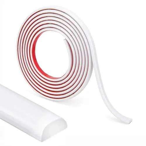 LONGKING 10 ft (3.05 m) Peel and Stick Trim | Flexible White PVC Molding for Walls, Borders, Backsplash thumbnail 1