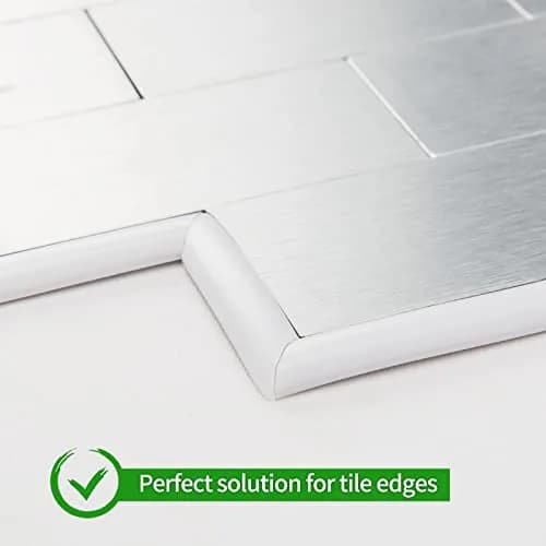 LONGKING 10 ft (3.05 m) Peel and Stick Trim | Flexible White PVC Molding for Walls, Borders, Backsplash thumbnail 6