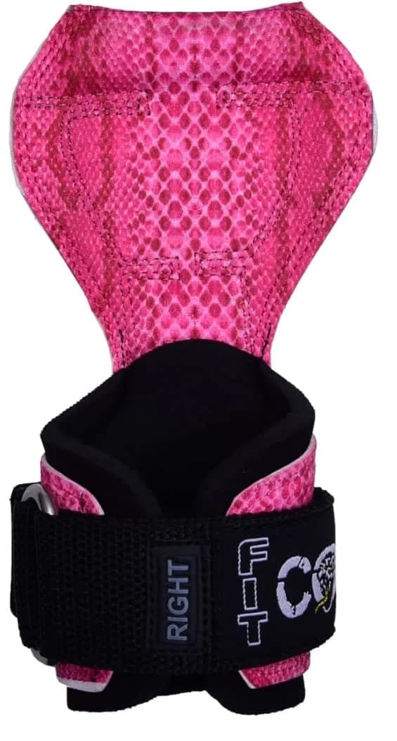 Cobra Grips FIT SNK Pink Leather Weight Lifting Gloves with Wrist Wraps - Unisex Adult (4.25"-7.0" Wrist) - view 4