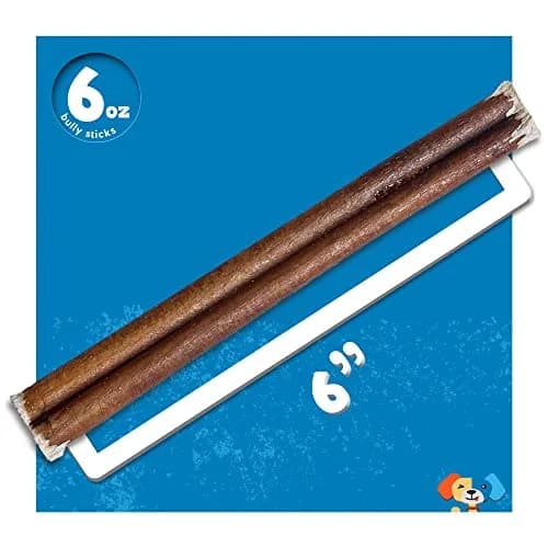 Jack&Pup 6 Inch Bully Sticks | Odor-Free Beef Dog Chews for Medium Dogs thumbnail 5