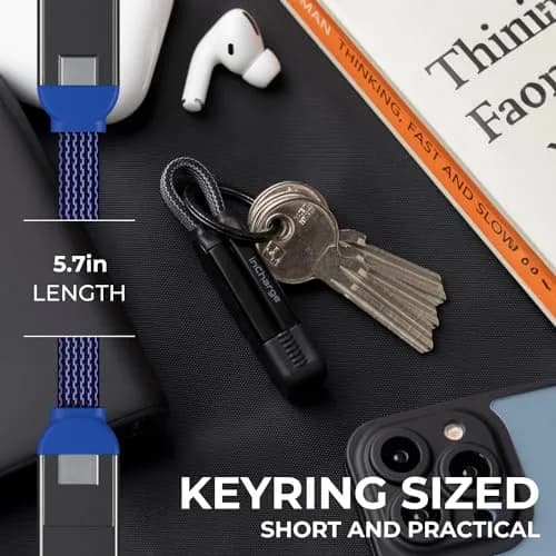 Rolling Square inCharge X Multi Charging Cable 0.15m (0.5 ft) | 6-in-1 Keychain Charger with 100W Fast Charging thumbnail 4