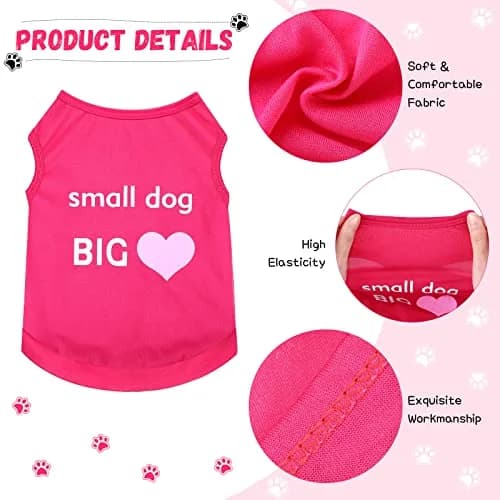 Reginary Dog Shirts Small | Cute Pattern, Size S, 8 Pack, Breathable Cotton thumbnail 5