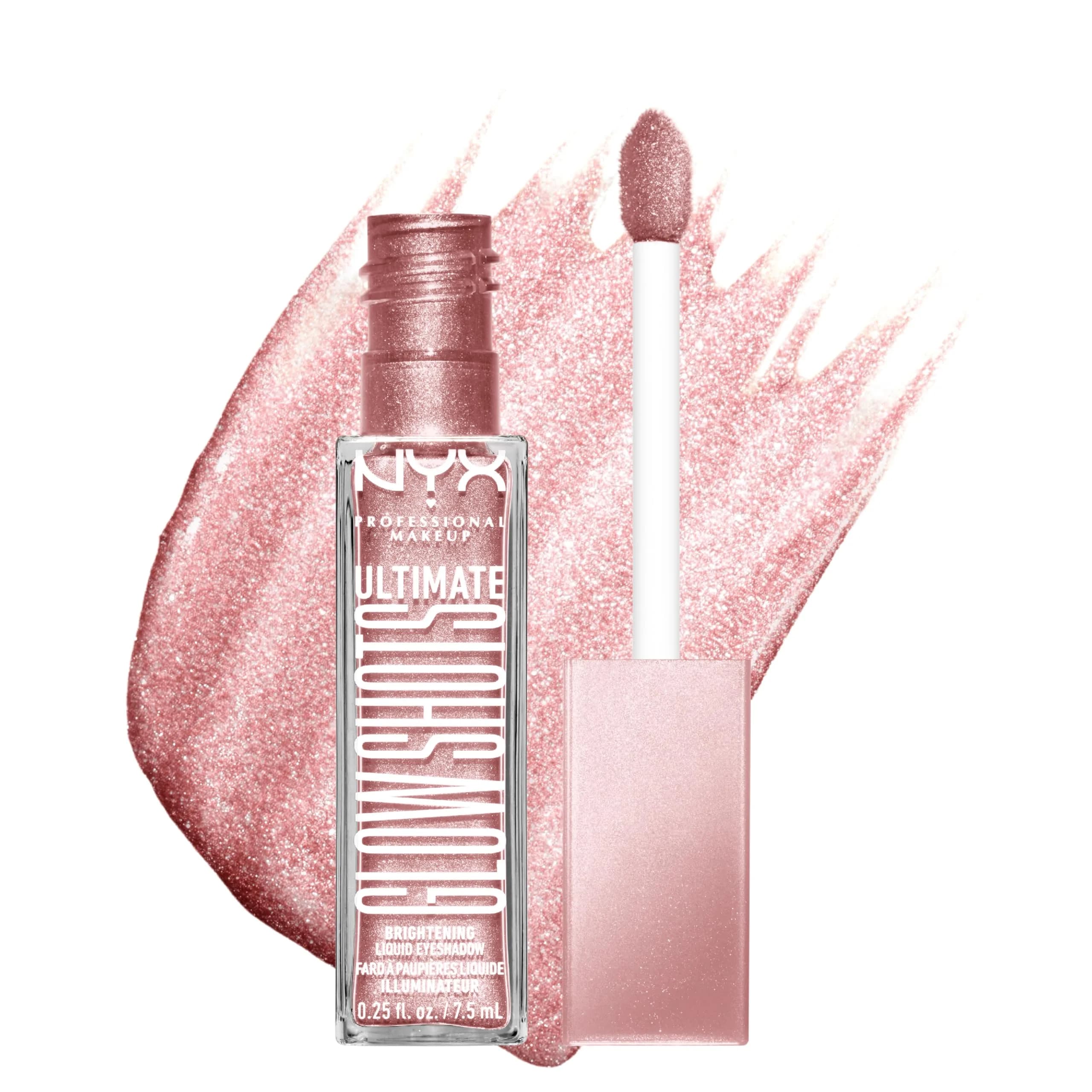 NYX PROFESSIONAL MAKEUP Ultimate Glow Shots Liquid Eyeshadow Come Thru Coconut 7.39ml (0.25 Fl Oz) | Shimmer with Vitamin C — Grapefruit Glow