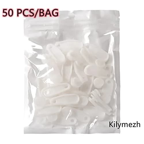 Kilymezh White Curtain Track Glider Hooks 50 Pack | Smooth Sliding for Heavy Curtains thumbnail 4