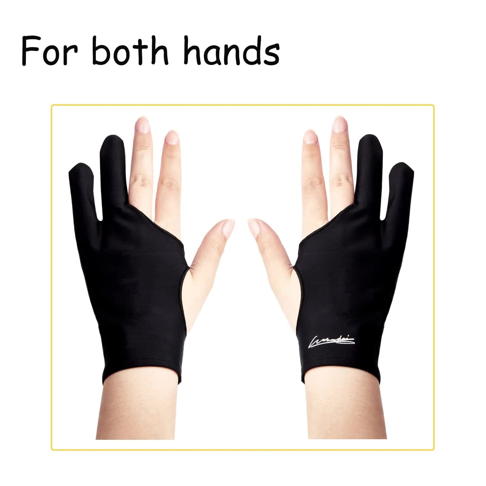 WooKoudai 2-Pack Digital Drawing Glove for Tablets & iPads, Small Size | Smudge Guard for Artists - view 3