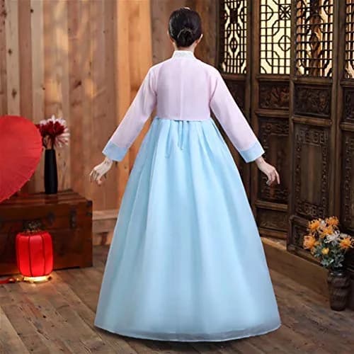 StarDY Korean Hanbok Traditional Dress M (Pink+Blue) | Authentic Korean Palace Wedding Dance Costume thumbnail 4