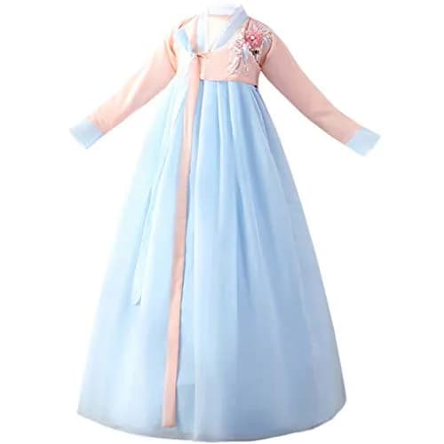 StarDY Korean Hanbok Traditional Dress M (Pink+Blue) | Authentic Korean Palace Wedding Dance Costume thumbnail 5