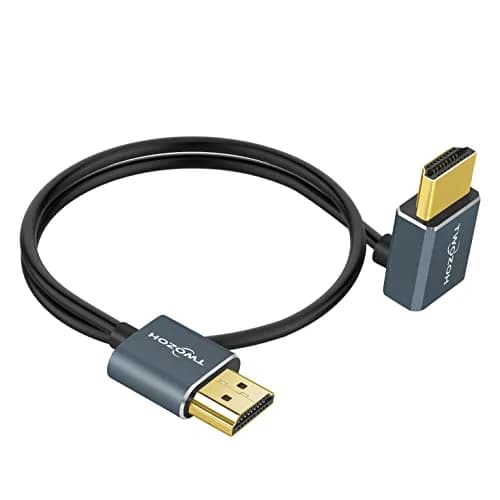 Twozoh HDMI Cable 3.3FT Downward Angled 90° | 4K@60Hz Support, Ultra Thin & Slim thumbnail 6